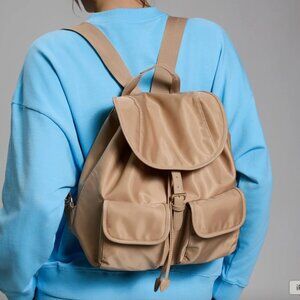 Year Of Ours Tan Backpack/Purse NWT with Pockets in Taupe